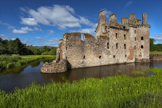 The ruins of Caerlaverock Castle