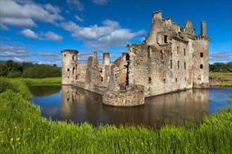 The ruins of Caerlaverock Castle