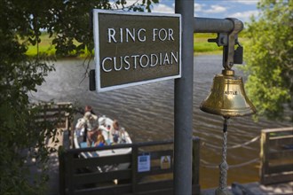 Service bell for the rowing boat ferry to Threave Castle on the River Dee