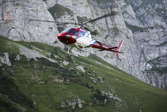 Helicopter at Saentis Mountain