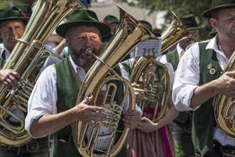 Band at the Oberlandler Gauverband costume parade