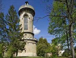 Tower of Franzensburg in the gardens of Schlosspark Laxenburg