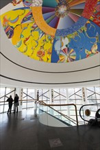 Roof painting Morningstar by Alex Janvier inside the dome of the Canadian Museum of Civilization