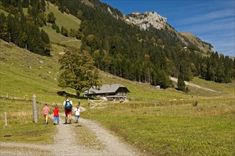 Hikers in Justistal