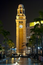 Clock tower at night