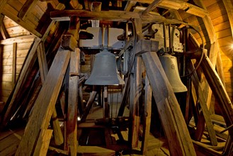 Bells in the bell tower of the parish church of Lichtenegg