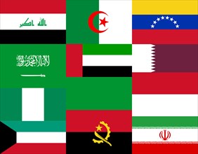 National flags of the OPEC countries