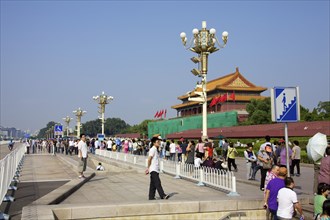 Street scene in front of the Forbidden City