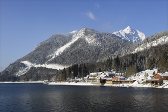 Winter morning at Walchensee Lake