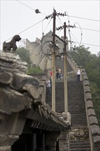 Electricity cables at the Great Wall of China