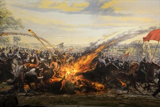 Painting of the conquest of Constantinople by the Ottomans in 1453