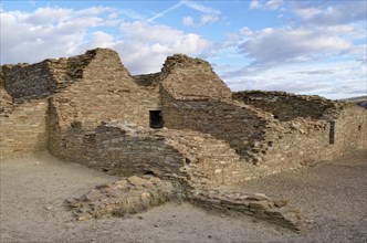 Ruins of the walls of the historic Anasazi settlement