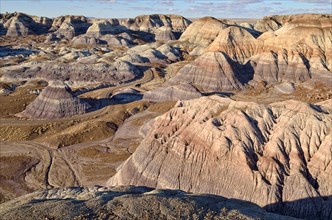 Rock formations of the Blue Mesa