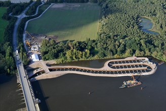 Fish ladder or fish facility on the Elbe River