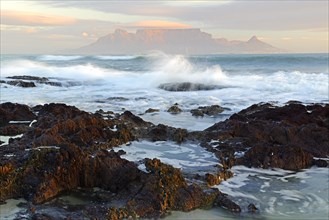 Table Mountain in the last light of the day