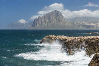 Rocky coast with waves