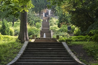 Stairs in the park of Villa Haar