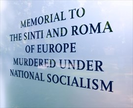 Inscription on the memorial to the Sinti and Roma of Europe murdered under National Socialism