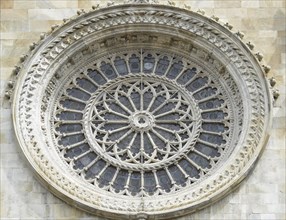 Detail of the rose window by Amuzio da Lurago and Luchino Scarabota