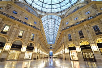 Luxury shopping arcade Galleria Vittorio Emanuele II