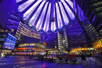 Central forum with roof of the Sony Center at Potsdamer Platz