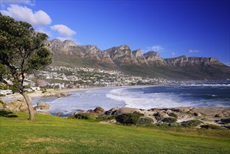 Camps Bay with Twelve Apostles mountains