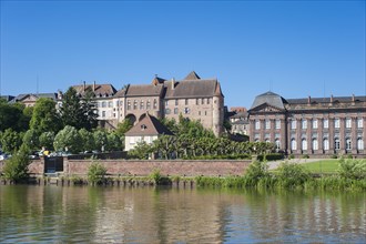 Old castle on the Marneâ€“Rhine Canal