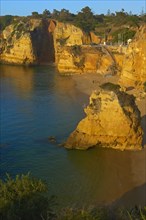 Cliffs at the Praia da Dona Ana beach