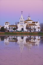 Ermita del Rocio hermitage at sunset