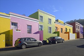 Colourful houses in the Cape-Muslim-Quarter or Bo Kaap Quarter