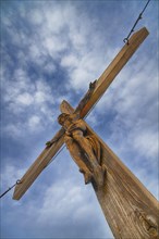 Summit cross on summit of Eiskogel mountain