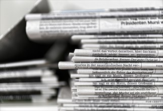 Stack of newspapers