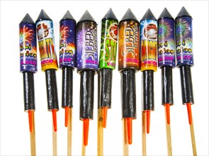 Various rocket fireworks