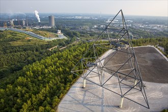 Haldenereignis Emscherblick or 'Tetraeder' a lookout tower in the form of a tetrahedron on a former stockpile