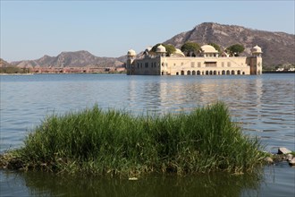 Jal Mahal Palace in the Man Sagar lake water