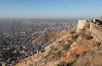 View from Nahargarh Fort on the city