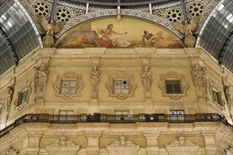 Fresco representing Africa in a lunette of the dome of Galleria Vittorio Emanuele II