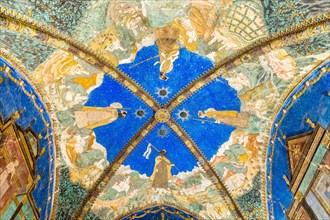 Decoration frescoes with the pilgrim Bianca Pellegrini