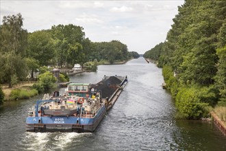 Barge transporting coal