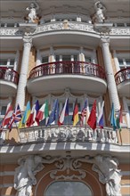 International flags on Hotel Danubius Health Spa Resort