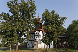Small half-timbered village church