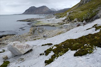 Views from the limestone cliffs near Gnalodden towards Fannypynten