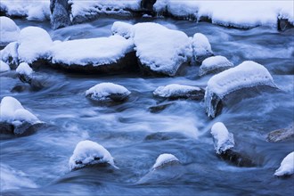 Krimmler Ache River in winter