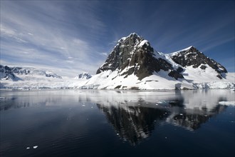 Glaciated mountains in the Lemaire Channel