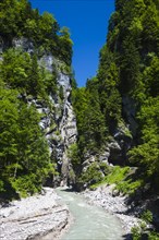 Partnach mountain stream at the entrance to the Partnach Gorge