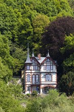 Old villa on the banks of the Elbe River