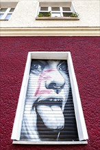 Artistic graffiti on a shutter