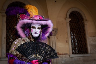 Masked woman at the Carnival in Venice