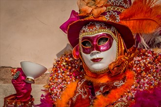 Masked woman at the Carnival in Venice