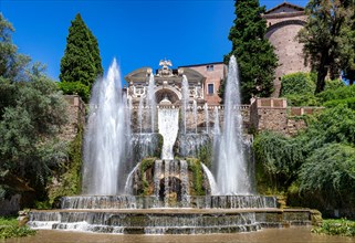 The Neptune Fountain and Water Organ in the gardens at the Villa d'Este
